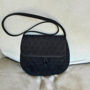 Vera Bradley Black Diamond Stitched Quilted Shoulder Bag